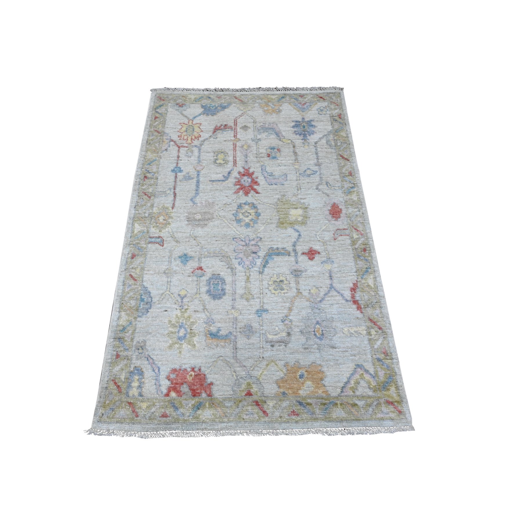 Transitional Wool Hand-Knotted Area Rug 2'10